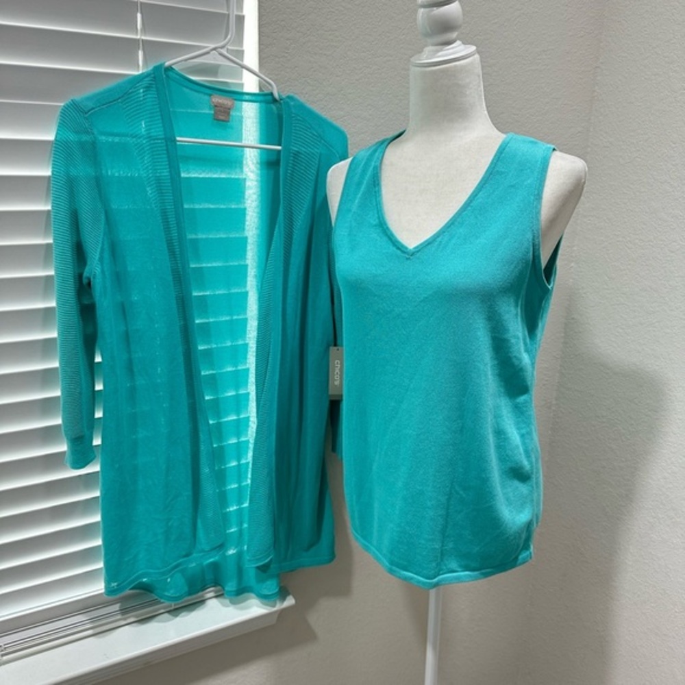 NWT Chico’s Touch of Cool Easy Cardigan Set